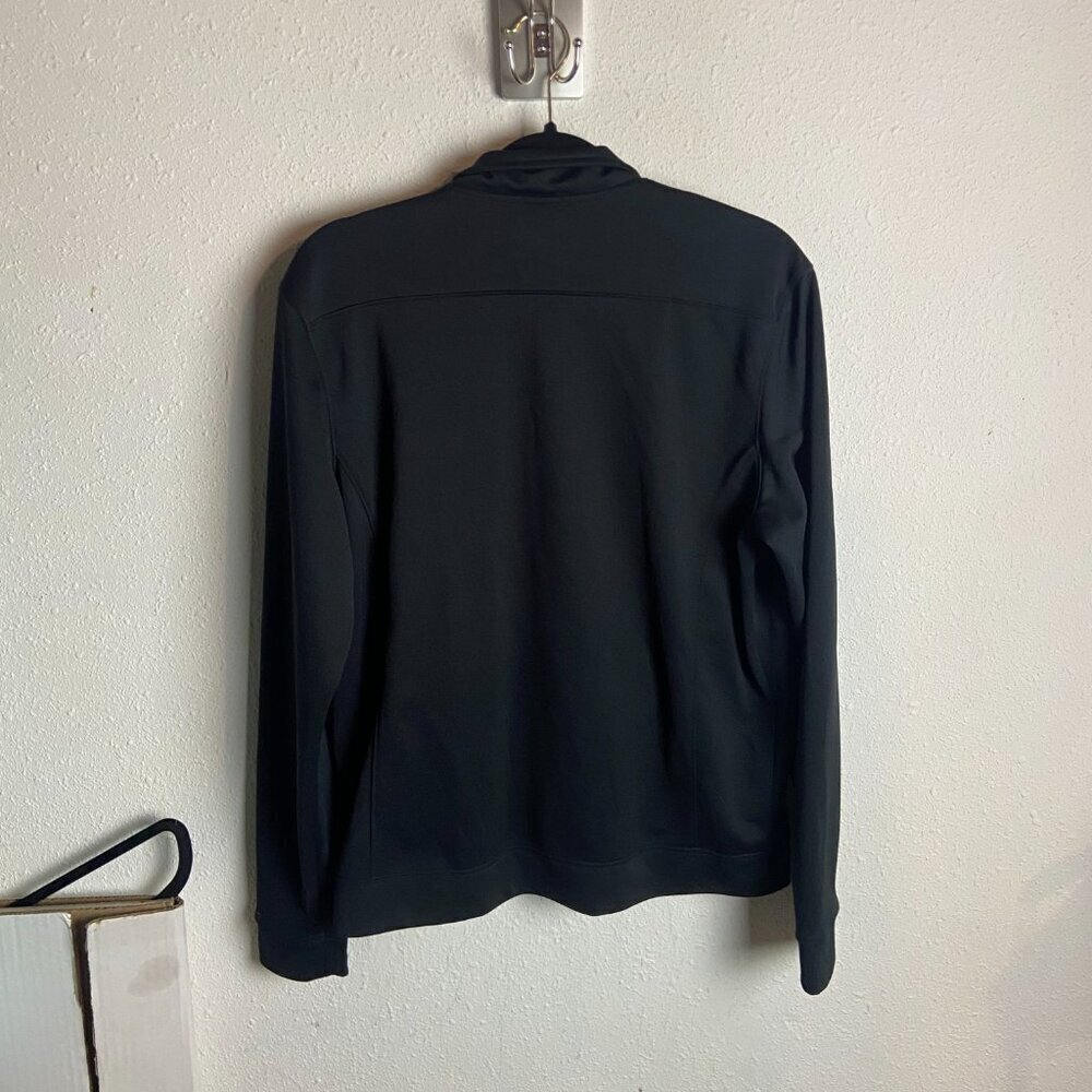 Under Armour Women's Size M Knit Warm Up Full Zip Sweatshirt Black White Loose - Picture 5 of 6